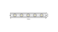 Лента светодиодная Wallwasher  2835, 48 LED/м, 18 Вт/м, 24В , IP67, Цвет: Холодный белый